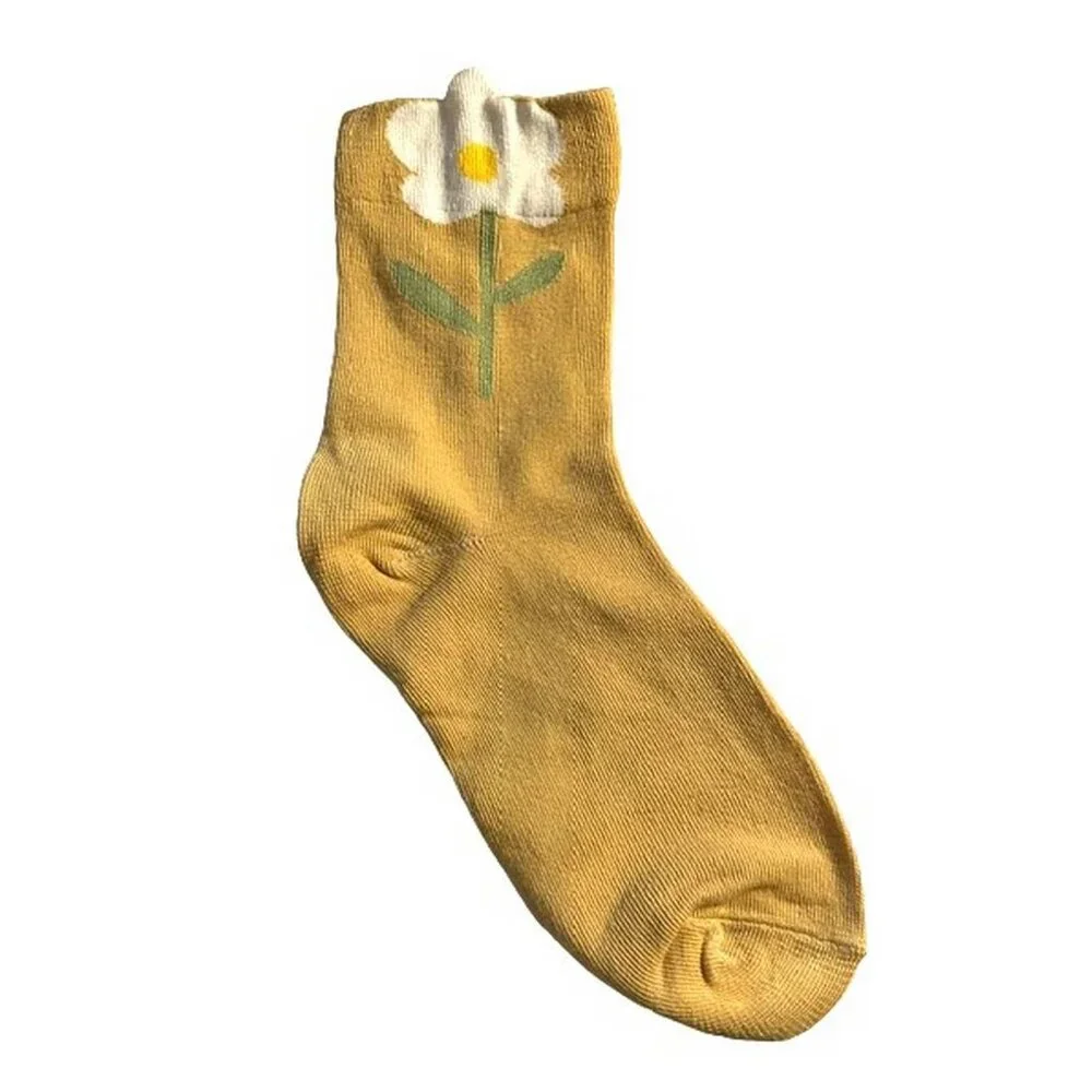 3D Floral Print Women's 5 Pack Sock Set